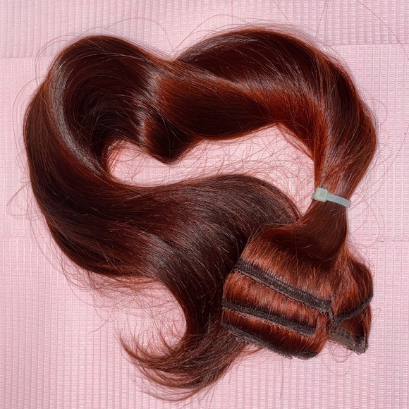 Red #33 Clip In Hair Extensions 1 piece - Picture 1 of 2